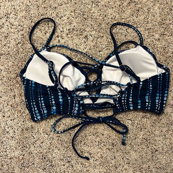 NWT Cupshe Navy Blue Dream Space 2 Piece Bikini Large - Picture 5 of 13